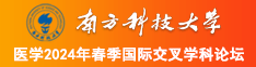 日屄观看南方科技大学医学2024年春季国际交叉学科论坛